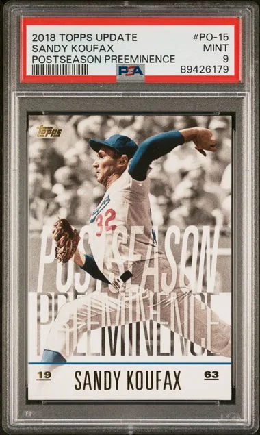 2018 Topps Update Sandy Koufax Postseason Preeminence #PO-15 card image