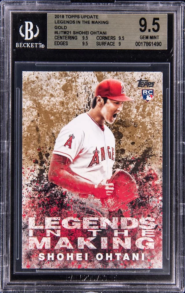 2018 Topps Update Shohei Ohtani Legends In the Making Gold #LITM-21 card image