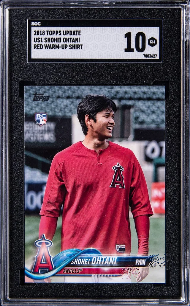 2018 Topps Update Shohei Ohtani, Red Warm-Up Shirt #US1 card image