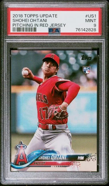 2018 Topps Update Shohei Ohtani Pitching In Red Jersey #US1 card image
