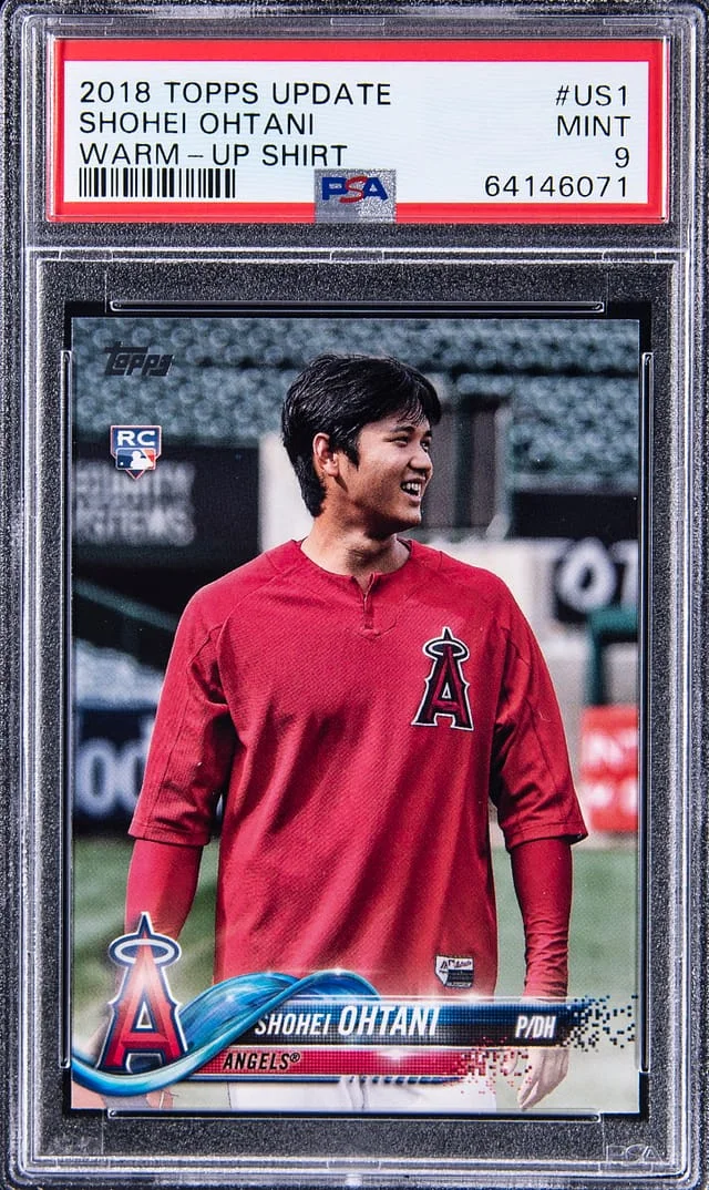 2018 Topps Update Shohei Ohtani, Warm-Up Shirt #US1 card image