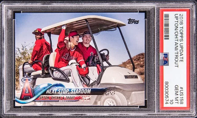 2018 Topps Update Upton/Ohtani/Trout #US158 card image