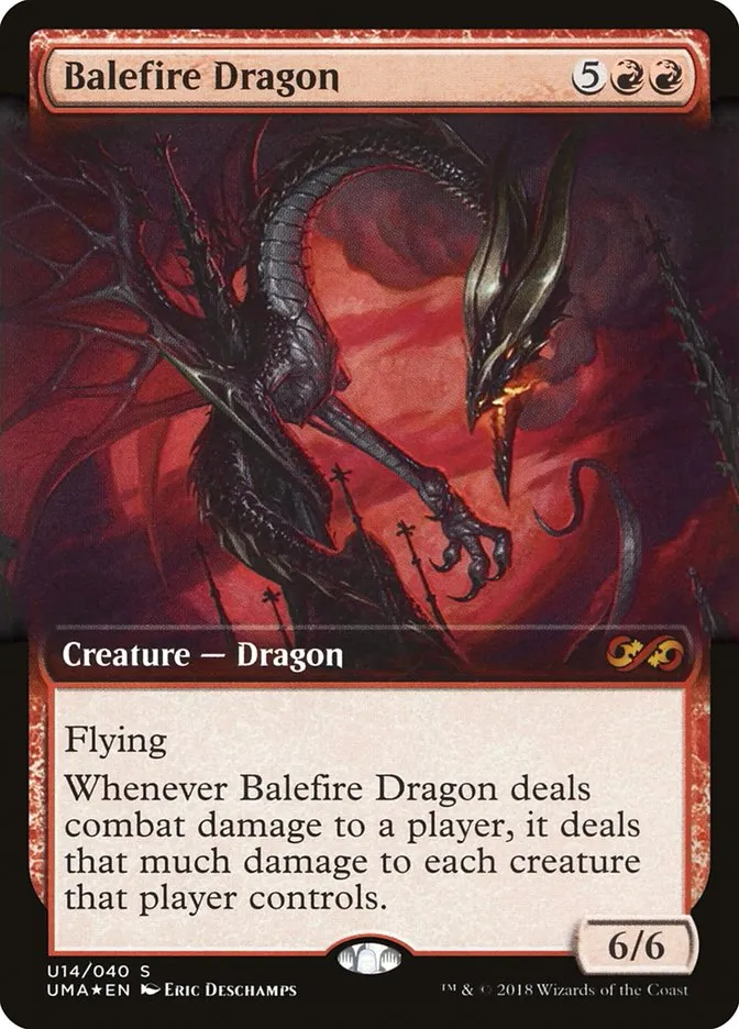 2018 Ultimate Box Topper Balefire Dragon mythic #U14 unlisted card image