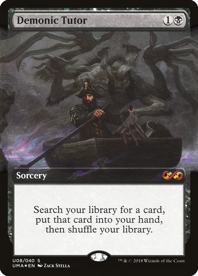 2018 Ultimate Box Topper Demonic Tutor mythic #U8 unlisted card image