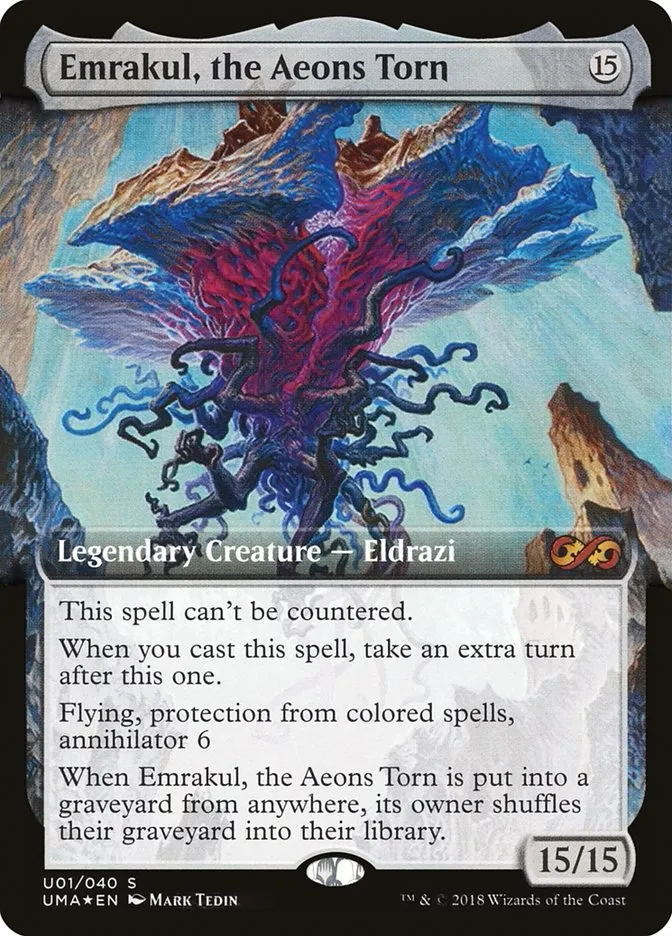 2018 Ultimate Box Topper Emrakul, the Aeons Torn mythic #U1 unlisted card image