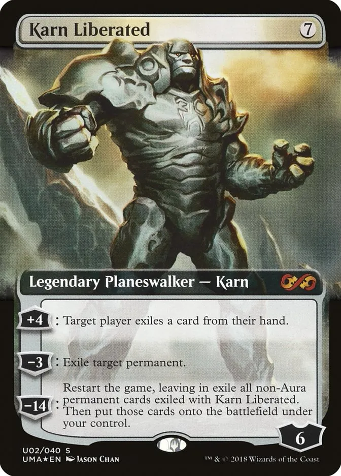 2018 Ultimate Box Topper Karn Liberated mythic #U2 unlisted card image
