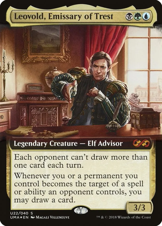 2018 Ultimate Box Topper Leovold, Emissary of Trest mythic #U22 unlisted card image