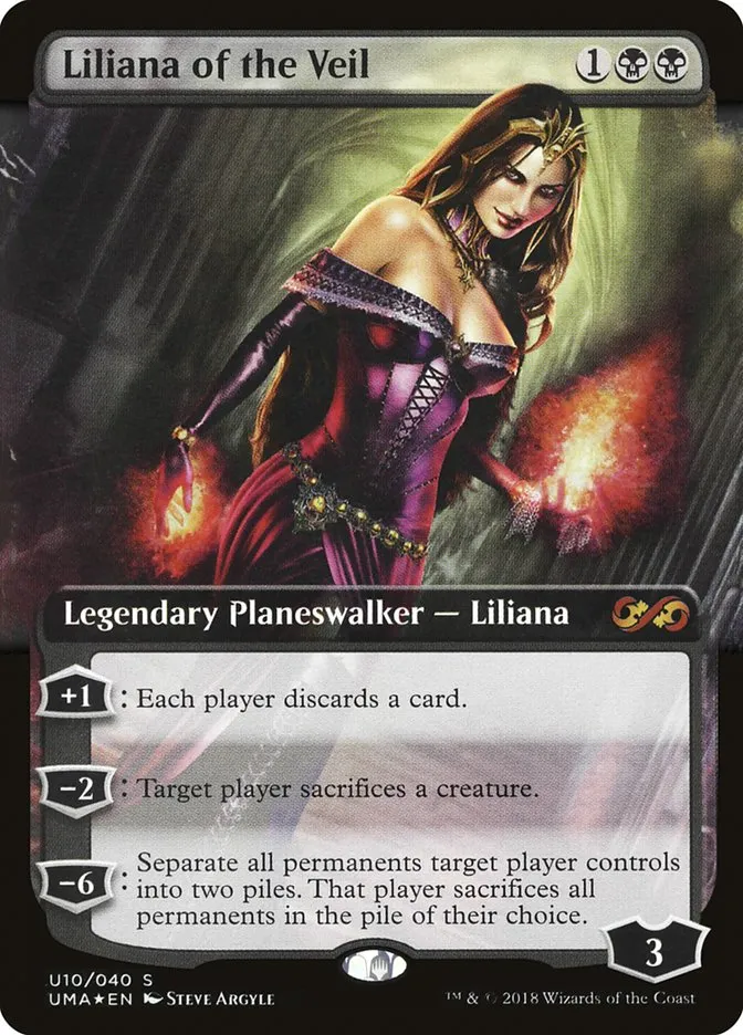 2018 Ultimate Box Topper Liliana of the Veil mythic #U10 unlisted card image