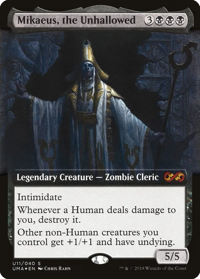 2018 Ultimate Box Topper Mikaeus, the Unhallowed mythic #U11 unlisted card image