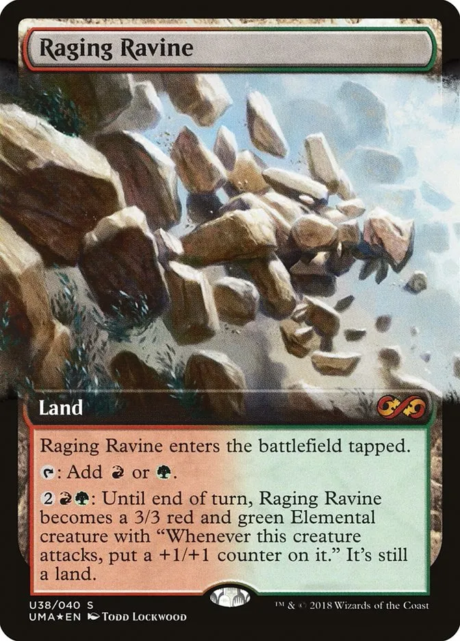 2018 Ultimate Box Topper Raging Ravine mythic #U38 unlisted card image