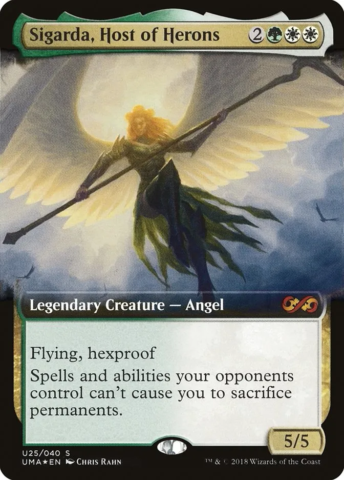2018 Ultimate Box Topper Sigarda, Host of Herons mythic #U25 unlisted card image