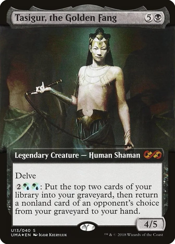 2018 Ultimate Box Topper Tasigur, the Golden Fang mythic #U13 unlisted card image