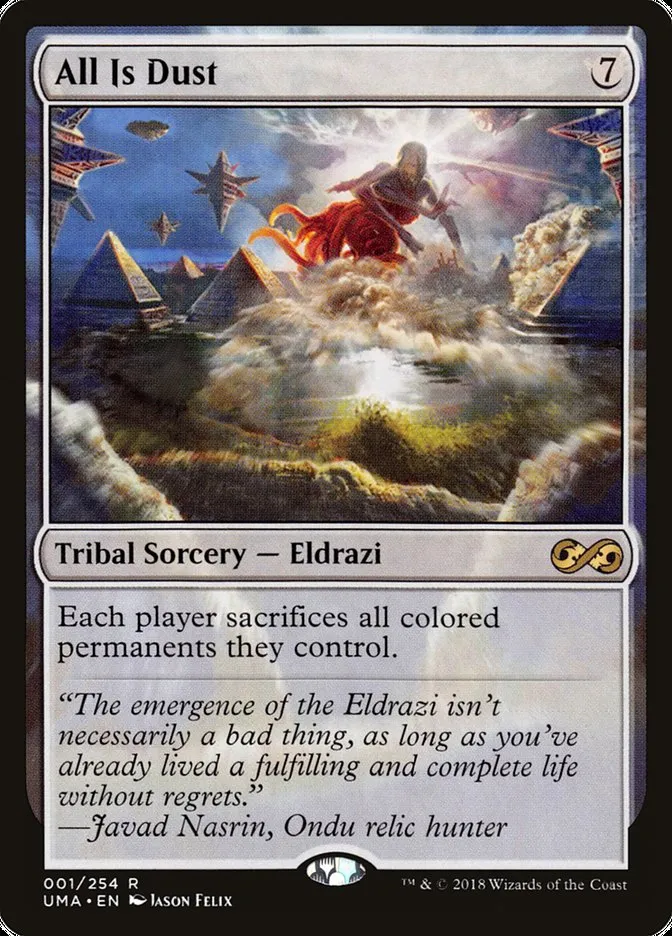 2018 Ultimate Masters All Is Dust rare #1 unlisted card image