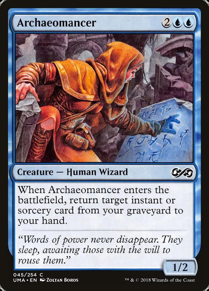 2018 Ultimate Masters Archaeomancer common #45 unlisted card image