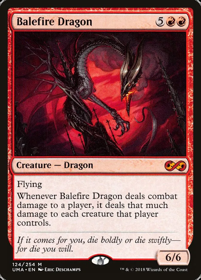 2018 Ultimate Masters Balefire Dragon mythic #124 unlisted card image