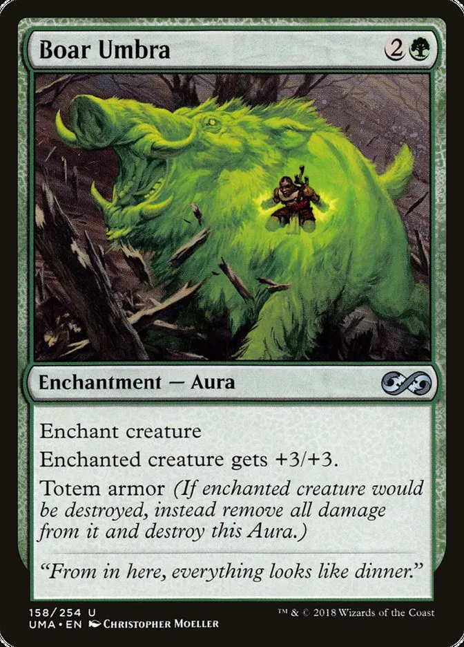 2018 Ultimate Masters Boar Umbra uncommon #158 unlisted card image
