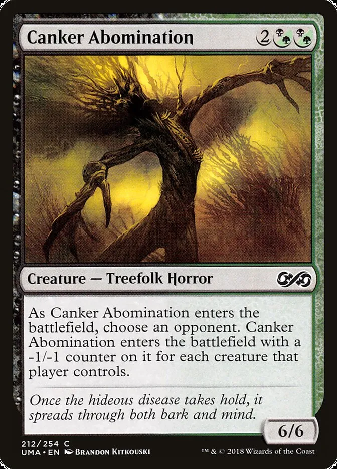 2018 Ultimate Masters Canker Abomination common #212 unlisted card image