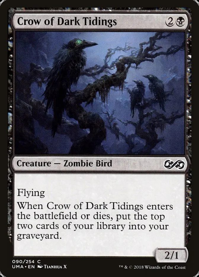 2018 Ultimate Masters Crow of Dark Tidings common #90 unlisted card image