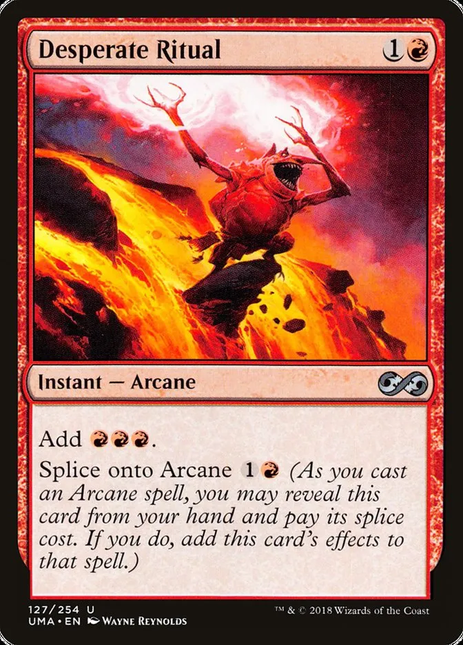 2018 Ultimate Masters Desperate Ritual uncommon #127 unlisted card image