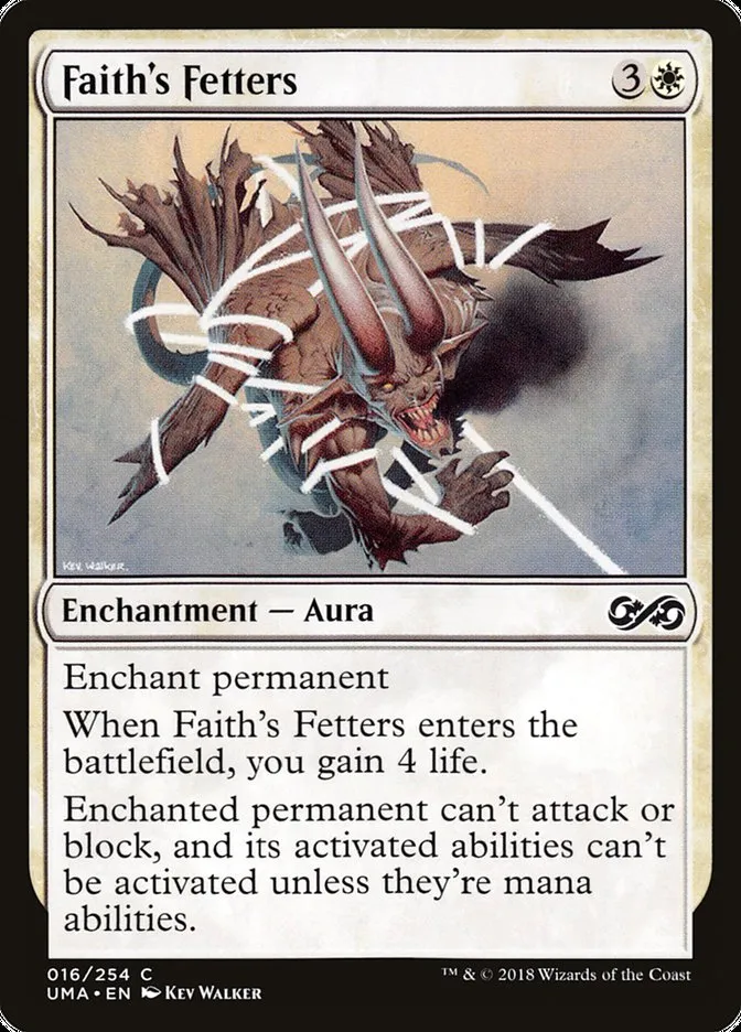 2018 Ultimate Masters Faith's Fetters common #16 unlisted card image