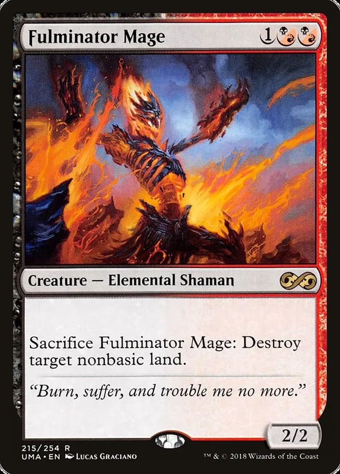 2018 Ultimate Masters Fulminator Mage rare #215 unlisted card image