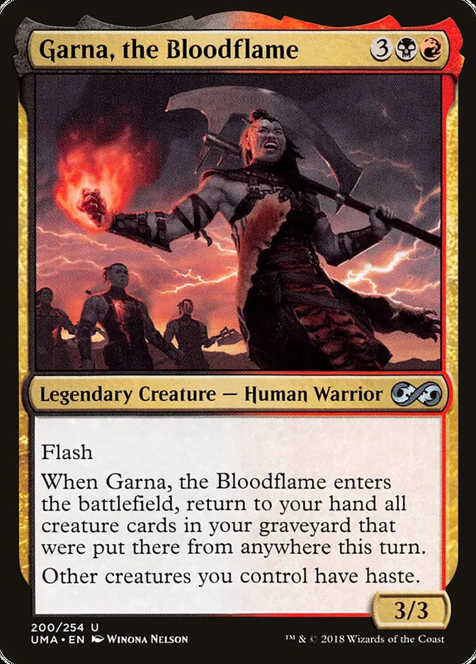 2018 Ultimate Masters Garna, the Bloodflame uncommon #200 unlisted card image