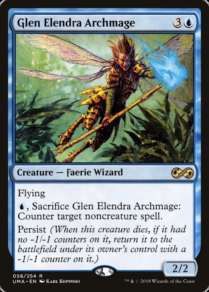 2018 Ultimate Masters Glen Elendra Archmage rare #58 unlisted card image