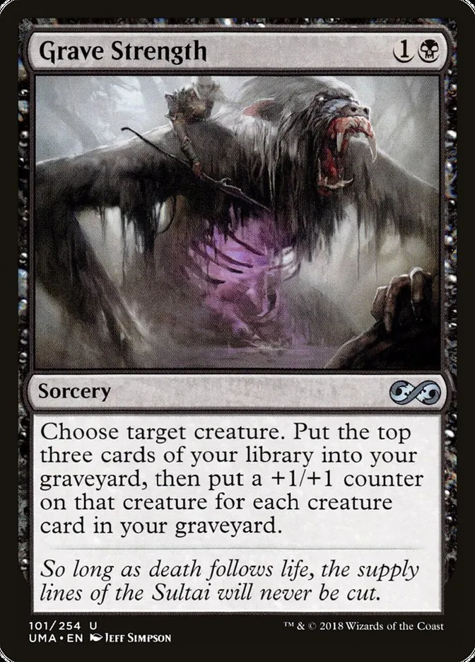 2018 Ultimate Masters Grave Strength uncommon #101 unlisted card image