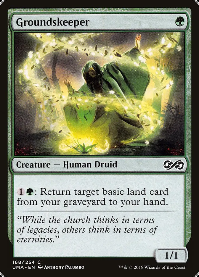 2018 Ultimate Masters Groundskeeper common #168 unlisted card image