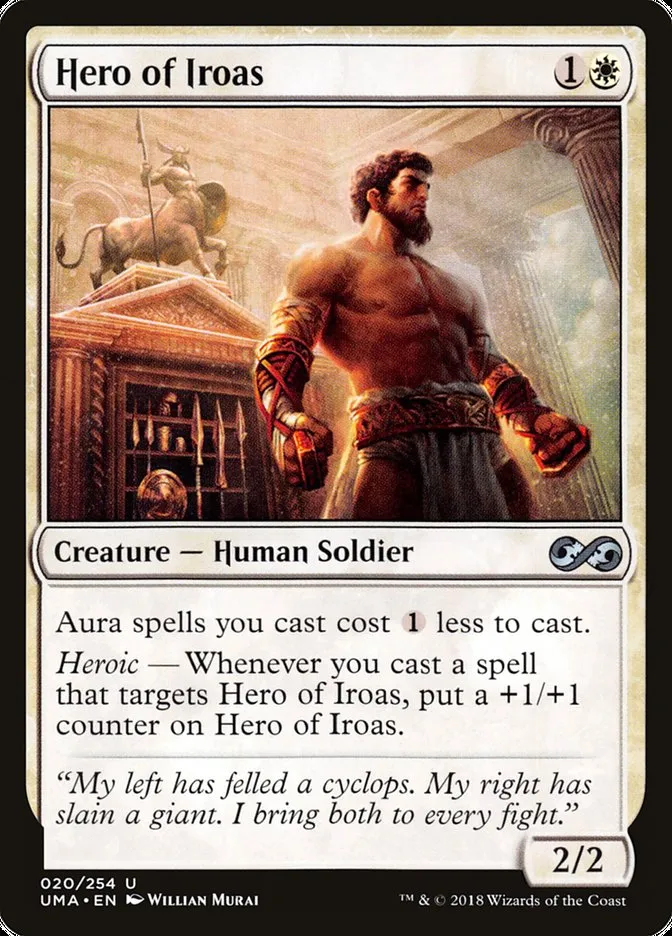 2018 Ultimate Masters Hero of Iroas uncommon #20 unlisted card image