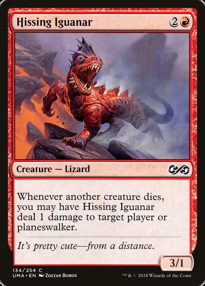 2018 Ultimate Masters Hissing Iguanar common #134 unlisted card image