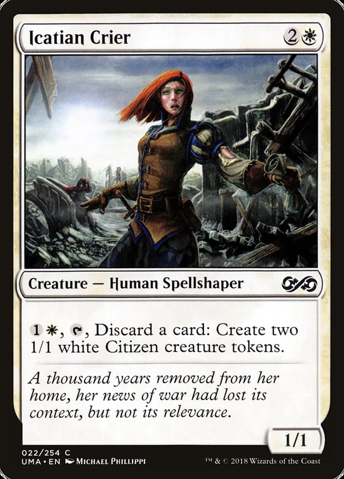 2018 Ultimate Masters Icatian Crier common #22 unlisted card image