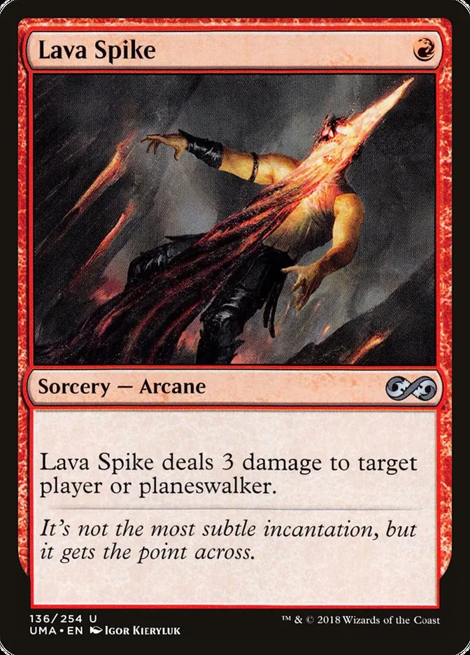 2018 Ultimate Masters Lava Spike uncommon #136 unlisted card image