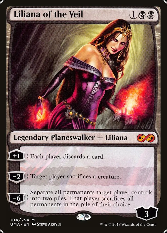 2018 Ultimate Masters Liliana of the Veil mythic #104 unlisted card image