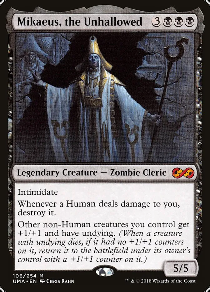 2018 Ultimate Masters Mikaeus, the Unhallowed mythic #106 unlisted card image