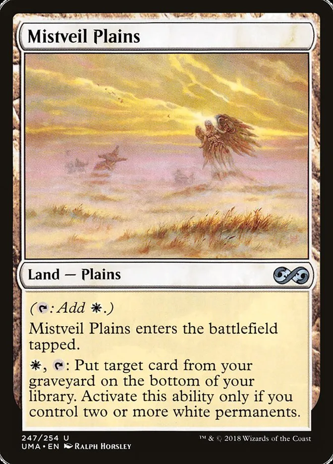 2018 Ultimate Masters Mistveil Plains uncommon #247 unlisted card image