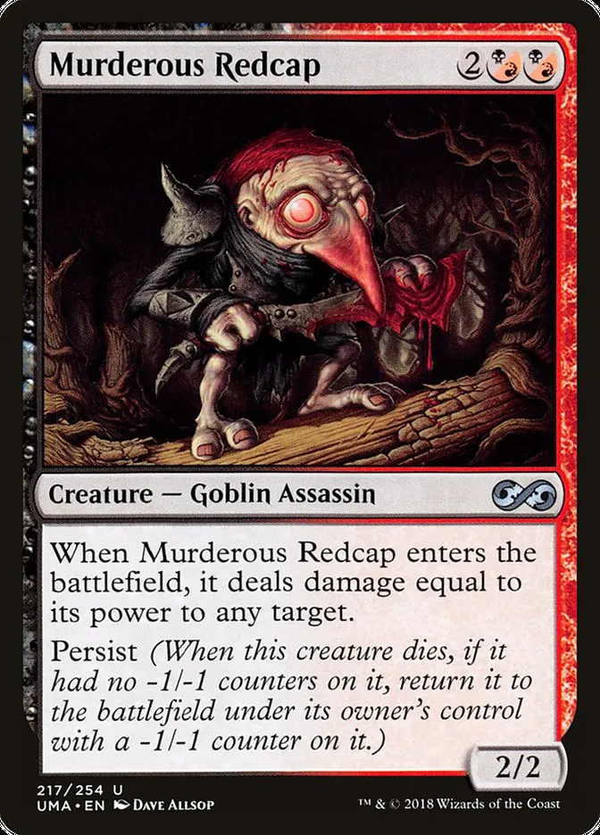2018 Ultimate Masters Murderous Redcap uncommon #217 unlisted card image