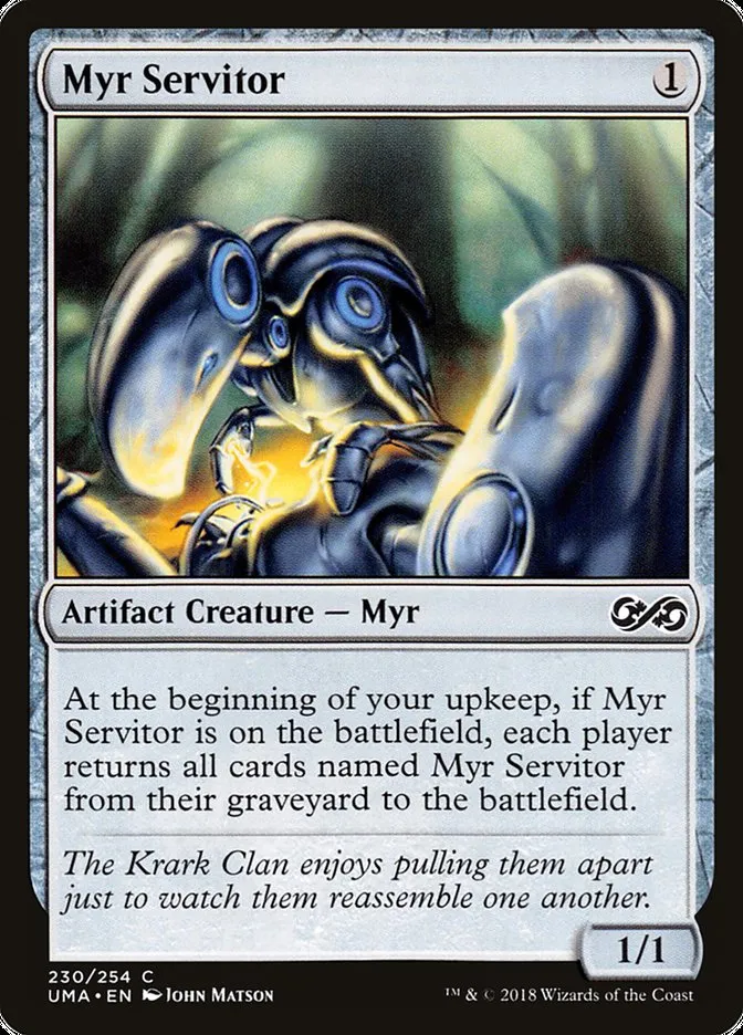 2018 Ultimate Masters Myr Servitor common #230 unlisted card image