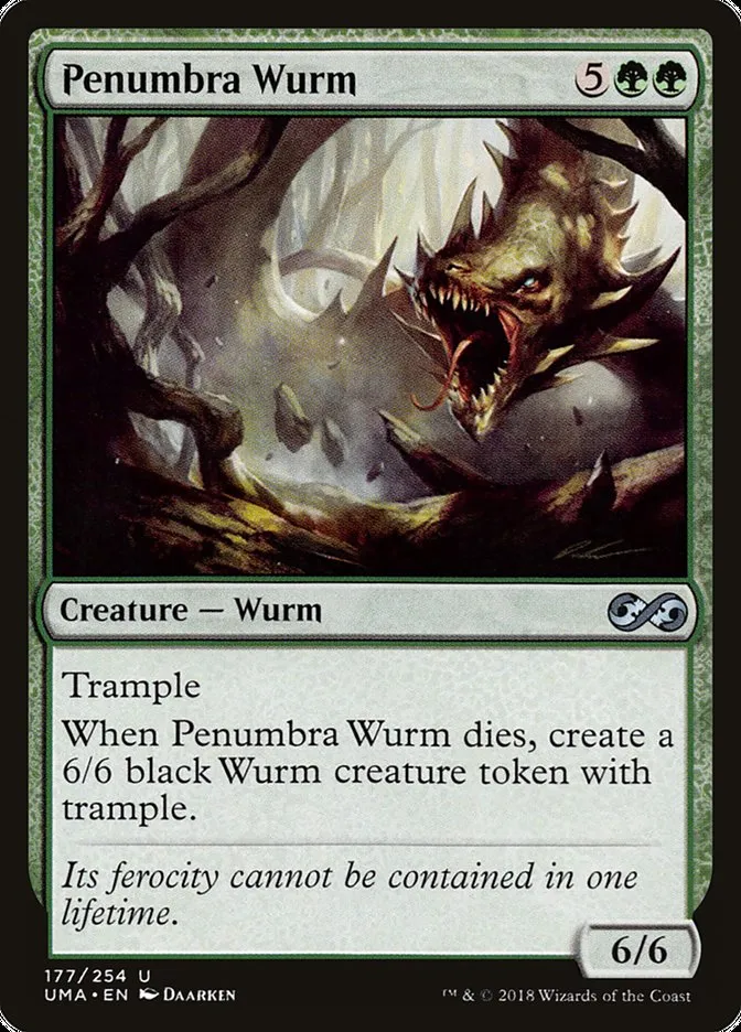 2018 Ultimate Masters Penumbra Wurm uncommon #177 unlisted card image