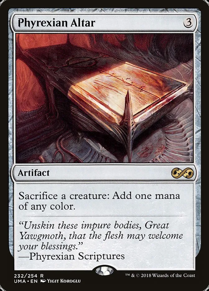 2018 Ultimate Masters Phyrexian Altar rare #232 unlisted card image