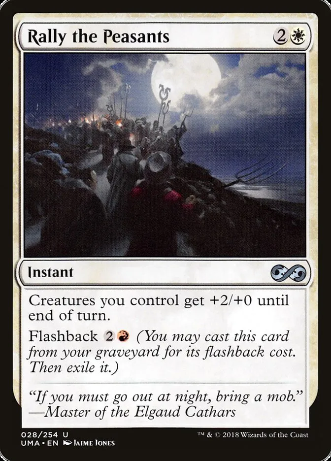 2018 Ultimate Masters Rally the Peasants uncommon #28 unlisted card image