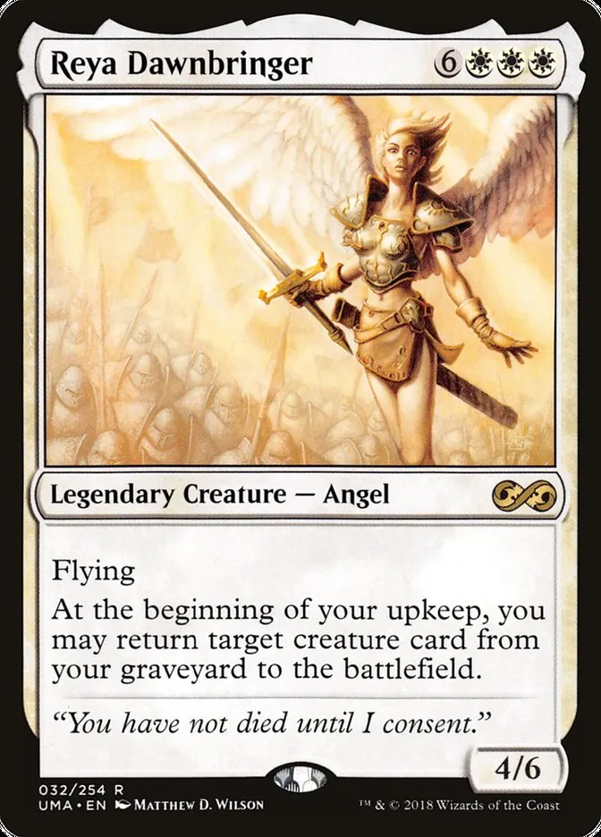 2018 Ultimate Masters Reya Dawnbringer rare #32 unlisted card image