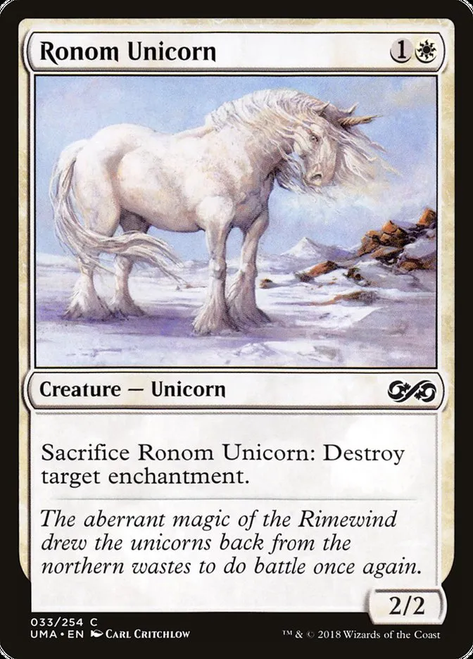 2018 Ultimate Masters Ronom Unicorn common #33 unlisted card image