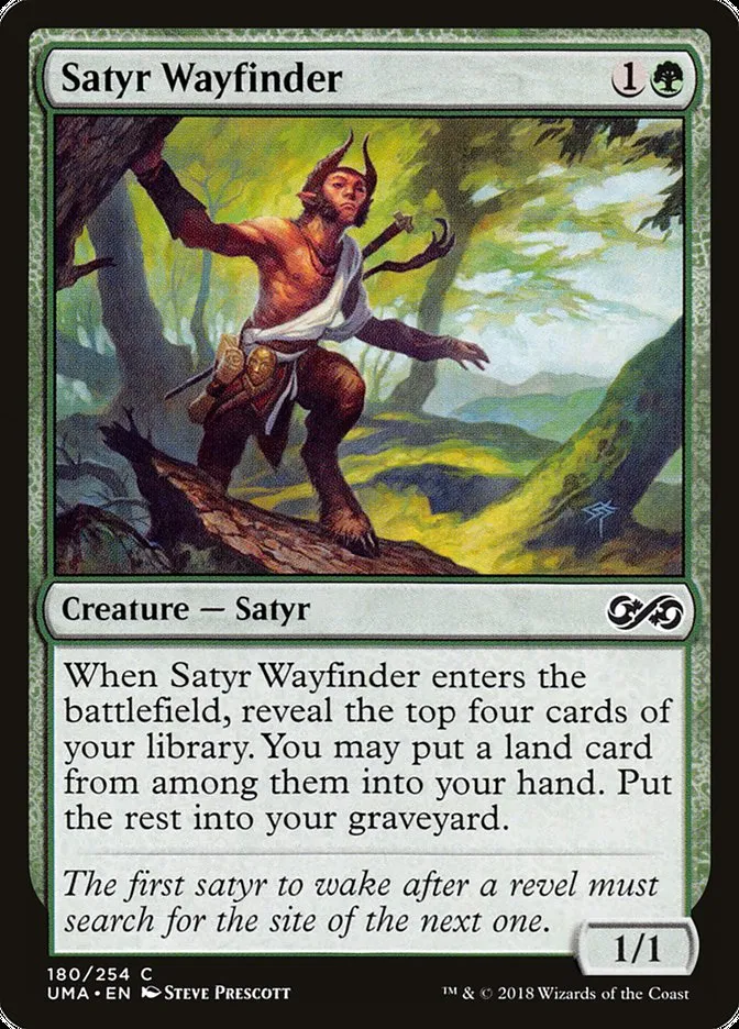 2018 Ultimate Masters Satyr Wayfinder common #180 unlisted card image