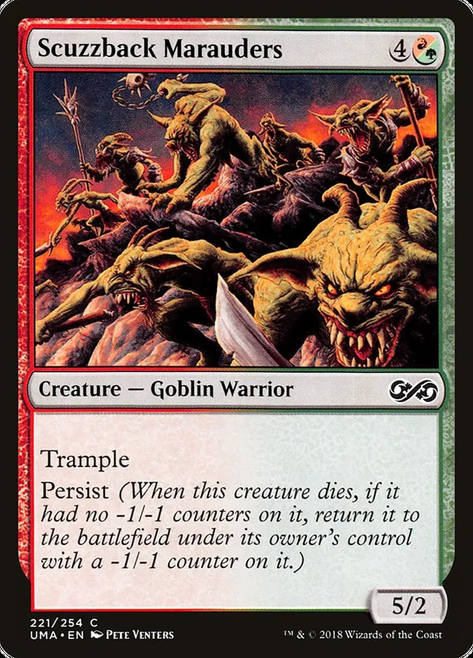 2018 Ultimate Masters Scuzzback Marauders common #221 unlisted card image