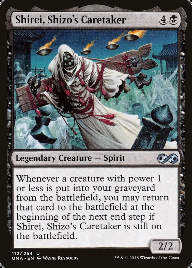 2018 Ultimate Masters Shirei, Shizo's Caretaker uncommon #112 unlisted card image