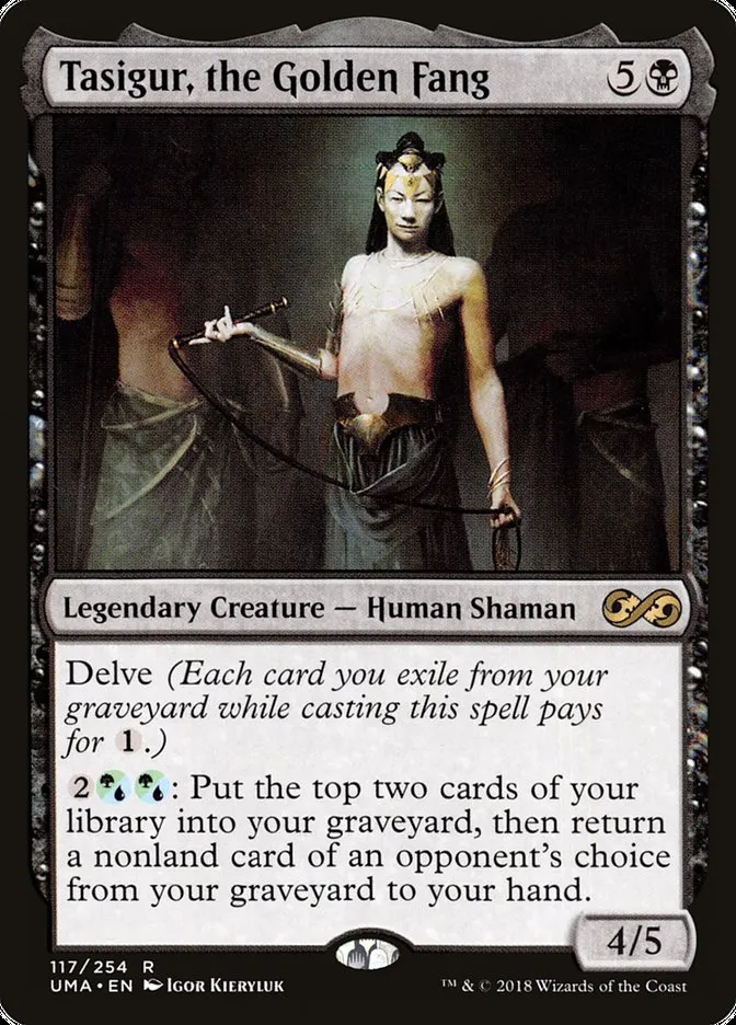 2018 Ultimate Masters Tasigur, the Golden Fang rare #117 unlisted card image