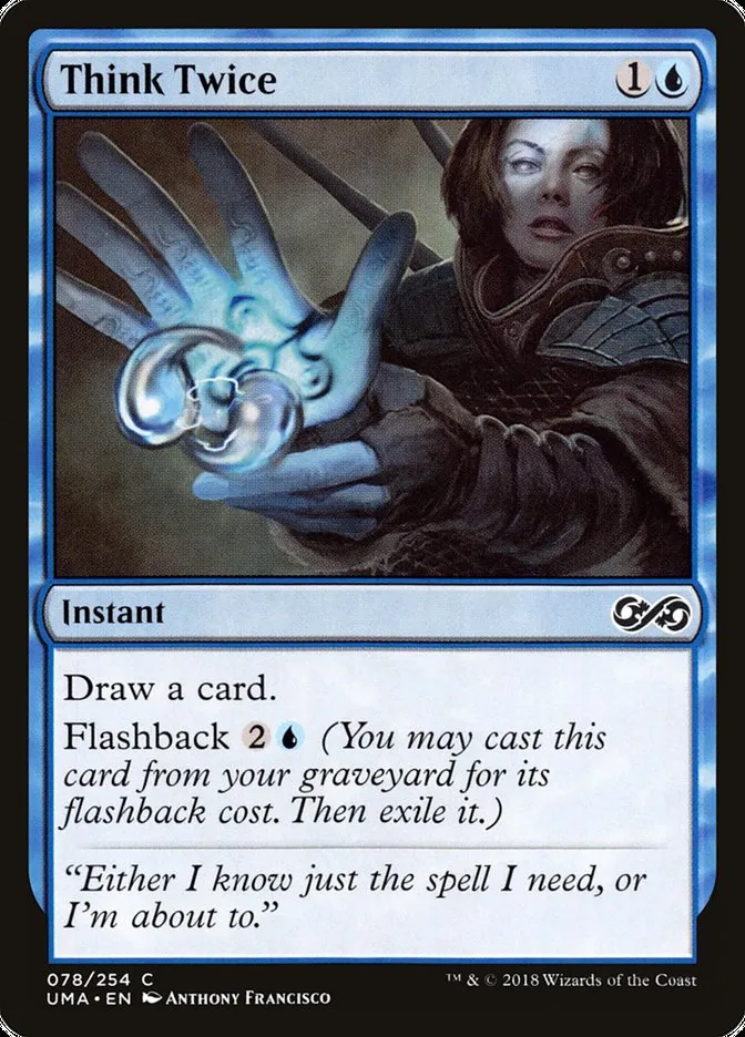 2018 Ultimate Masters Think Twice common #78 unlisted card image
