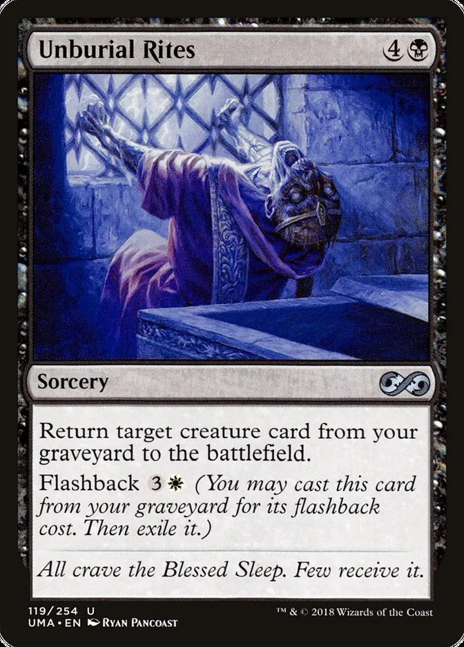 2018 Ultimate Masters Unburial Rites uncommon #119 unlisted card image