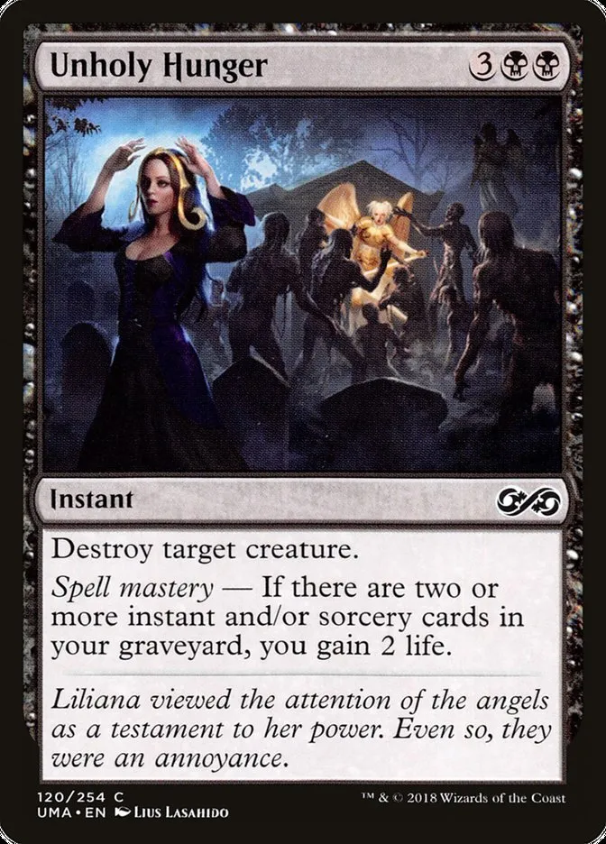 2018 Ultimate Masters Unholy Hunger common #120 unlisted card image